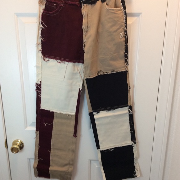 🎉Beautiful PatchWork Stretch Jeans🎉Size Large🎉 - Picture 4 of 7
